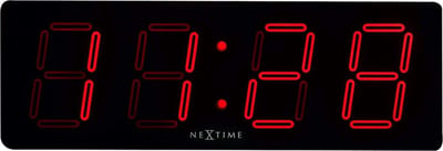 NeXtime Big D – Wandklok/Tafelklok – 51.5 × 18 × 4.5 cm – Plastic – Rood