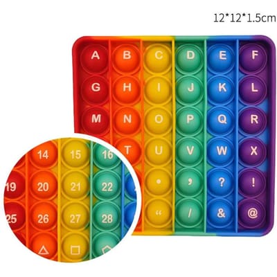 Jouet Fidget 2-en-1 de Haute Qualité: Lettres de Haute Qualité Chiffres de Haute Qualité & de Haute Qualité Pousser de Haute Qualité Bulle de Haute Qualité