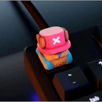 Figurine Dessin Animé Anime One Piece DIY Nami Chopper Usopp Keycap Clavier Mécanique Cross Base Touche ESC Cadeau Parfait