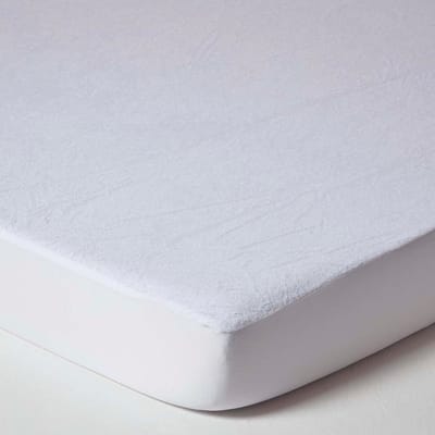 Waterdichte super kingsize matrasbeschermer - ademend, hypoallergeen en wasbaar - 100% katoenen badstof