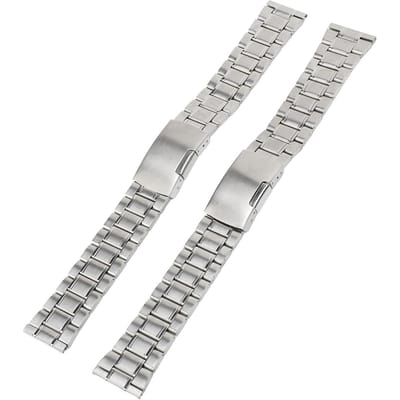 2 pièces 20mm 22mm Bracelet de montre en acier inoxydable à dégagement rapide Acier inoxydable 316L Bracelet de montre traditionnel white