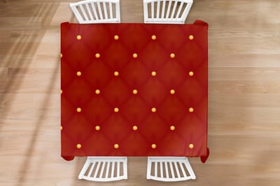 Kerst Tafelkleed - Kerstmis Decoratie - Tafellaken - Patronen - Kerst - Goud - Stippen - 180x180 cm - Kerstmis Versiering - Tafeldecoratie Kerstmis - Kerstdecoratie tafel - Tafelversiering