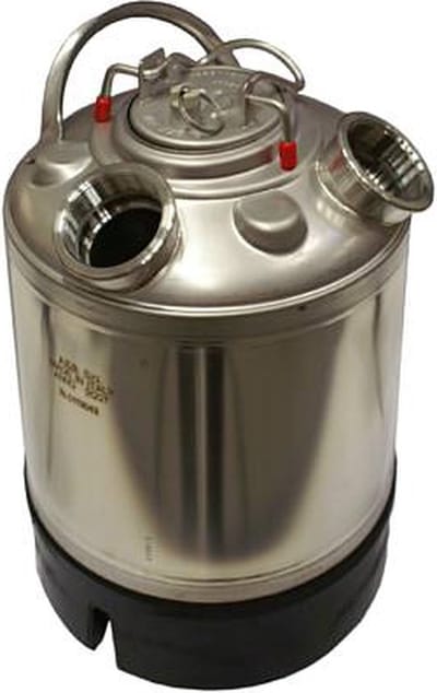 Reinigingscontainer roestvrij staal - Schoonmaakfles voor biertapsystem - voor 2 aansluiting - zonder fittingen