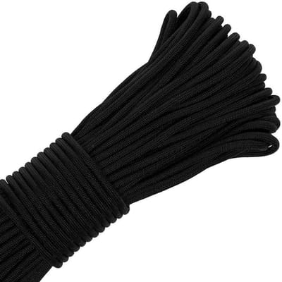 Sterk Nylon Paracord 750 - Mil-Spec Touw met 800 LBs Treksterkte - 30 Meter (Zwart)