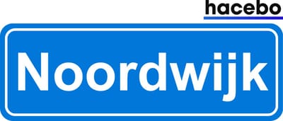 Hacebo - Plaatsnaam Sticker - 29x10 CM - Noordwijk sticker - Verkeersborden sticker - grappige cadeaus - Noordwijk