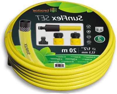 Tuinslang Set - Waterslang - Tuin Bewatering - UV-Bestendig Anti-Alg - 20 Meter - Geel