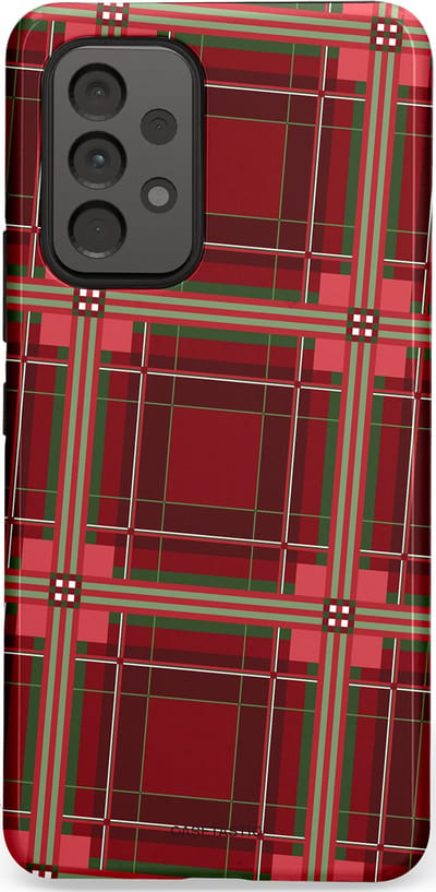 Casetastic Hoesje Geschikt voor Samsung A53 - Stijlvolle Beschermende Duo-layer Case - Schots Ruit Rood - Tartan Royal Stewart Plaid