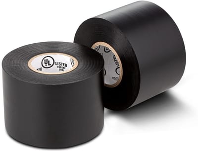 Elektrisch Plakband Zwart - Vuurvast Vinyl Isolatietape 5.1cm Breed & 100m Lang (2 Rollen)