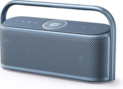 soundcore by Anker Motion X600 Draadloze Bluetooth Speaker - 50W Geluidsvermogen - Immersive Spatial Audio - 5 Drivers en 5 Versterkers - 12 Uur Speeltijd - IPX7 Waterdicht - USB-C Opladen - Blauw