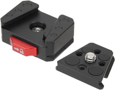 V Lock Quick Release Plate van Aluminium Legering voor DSLR Statief, Multifunctionele Mini V Lock Bevestigingskit met 1/4 Schroefgat, Ideaal voor Videoproductie en Fotografie