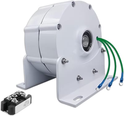 Krachtige Magneetgenerator - Laagtoerige Dynamo - Energie Opwekken - Zonder Tandwielen - 9 kg - Wit