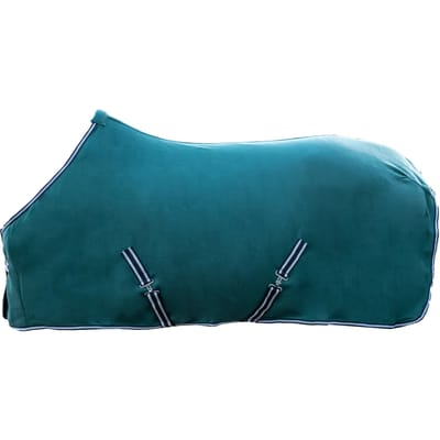 Droogdeken van fleece voor paard met gekruiste singels HKM