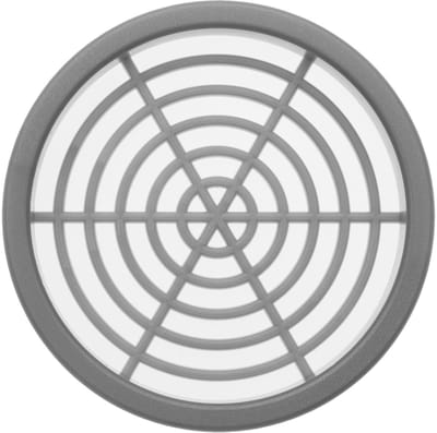 SOTECH ventilatierooster Ø 65,2 mm / inbouw-Ø: 60 mm / inbouwdiepte: 9 mm Ventilatierooster met sleuven voor inbouw met afdekrand Ventilatie binnen en buiten
