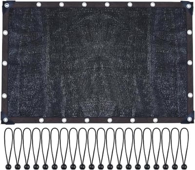 Kippenhok Dekzeil - Vogelkooi Cover - Bescherming Gevogelte - UV Bescherming Ademend - 350 x 200 cm - Zwart