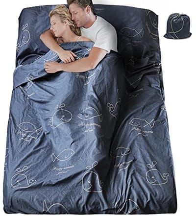 Polyester Katoenen Slaapzak Inlegger 230 x 90 cm | Lichtgewicht en Ademend voor Hotel, Hostel, en Kamperen