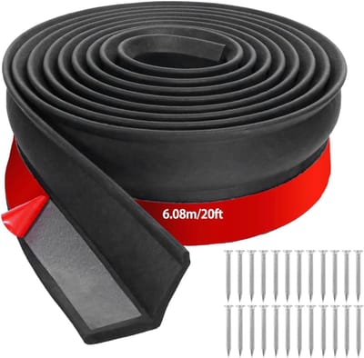 Famanu – Garagedeur Afdichting 6M Afdichtstrip Voor Garagedeuren Universele Afdichtstrip Garagedeurafdichting Universeel Met Nagels