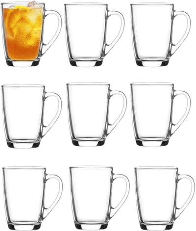 Excellent Houseware Theeglazen - koffie glazen - model Lakehouse - transparant hard glas - 72x stuks - 310 ml