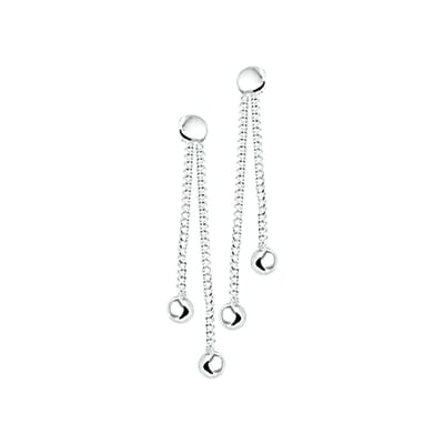 Zilver Gerhodineerd Oorhangers Bolletjes 1327448