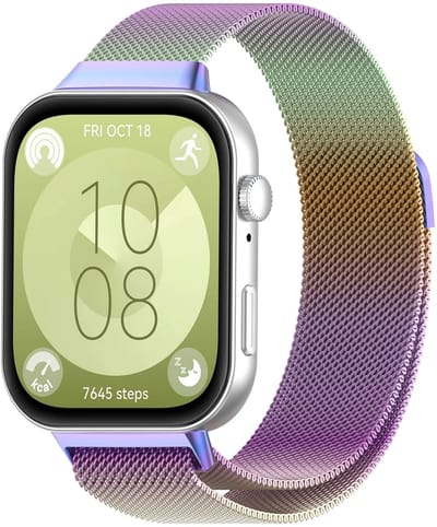 By Qubix - Milanese bandje - Multicolor - geschikt voor Huawei Watch Fit 5 / 4 / 3