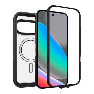 OtterBox Defender Pro XT Hoesje Geschikt voor Google Pixel 10/10 Pro - Back Cover PixelSnap - Compatibel met MagSafe & Qi2 - Beschermhoes Transparant Zwart