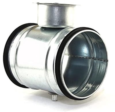 Instelbare Ventilatiebuis met Smoorklep en Rubber Afdichting - Ø 200 mm