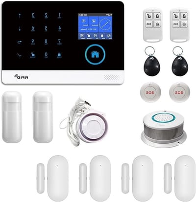 Draadloos Alarmsysteem - Thuisbeveiliging Kit - Huis Beveiligen - Touchscreen Bediening - 185x125mm - Zwart