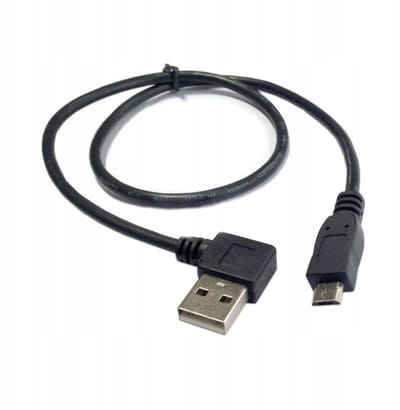 Hoekige MicroUSB naar USB Kabel 0.5M - Rechts