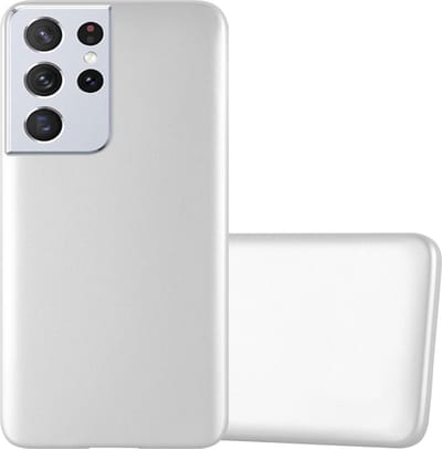 Cadorabo Hoesje geschikt voor Samsung Galaxy S22 ULTRA in METALLIC ZILVER - Beschermhoes gemaakt van flexibel TPU silicone Case Cover