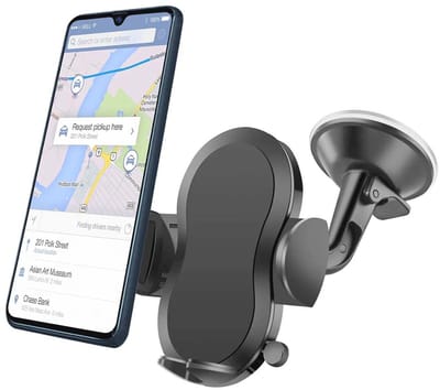 Bigben Connected, 2 in 1 Smartphone Autohouder Verstelbaar voor Voorruit en Ventilatie, Zwart