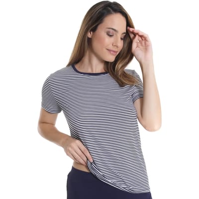 Gestreepte nacht T-shirt voor vrouw Sassa Casual Comfort