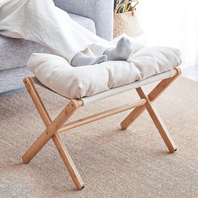 Opvouwbare bamboe voetensteun voor huis, multifunctioneel en comfortabel