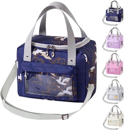 Isolatietas 9 liter - Multifunctionele Koeltas voor Picknick en Lunch - Elegante, Draagbare Tassen met Grote Capaciteit - Marineblauw