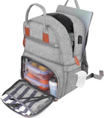 Laptoprugzak met koeltas 2-in-1 - Royale opbergruimte en waterdicht - 15,6 inch voor heren en dames, ideaal voor werk en reizen