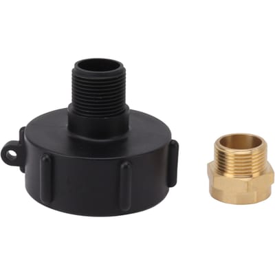 IBC IBC Containers Koppelingen Watertank Connector Lekvrij 2 Inch Koppeling Adapter voor Tuinslang Europa Fijn black