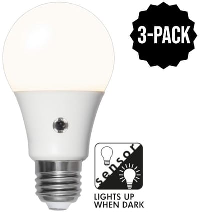 Lamp met schemersensor - 8.2W - set van 3