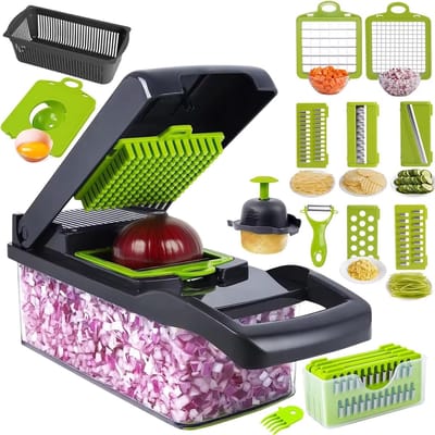Lexium - Mandoline - Groentesnijder - Groentehakker - Slicer Dicer - Mandoline Keukensnijder - Allessnijder - Uiensnijder - Mandoline Snijder -