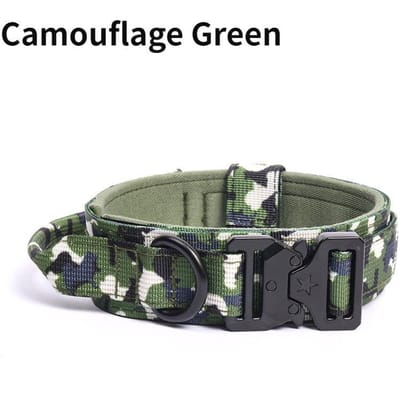 1 ST Militaire Tactische Halsband Middelgrote Halsband Verstelbare Herder Middelgrote Halsband voor Wandeltraining Duurzame Hondentrainingshalsband L