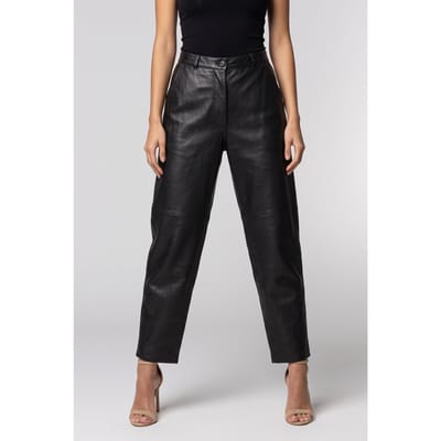 ARKET Evalena Leather Black Size: 42 | Leather Pants Outlet | Dames | Zwart