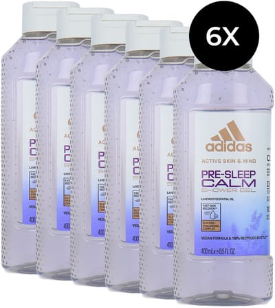 Adidas Pre-Sleep Calm Shower Gel - 6 x 400 ml
