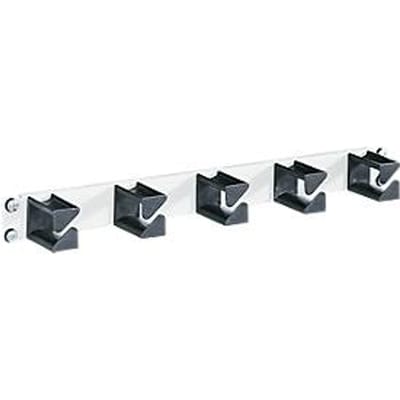 19" organisatiepaneel, met 5 afgekante organisatiebeugels, kunststof