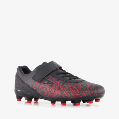 Dutchy Elevate FG kinder voetbalschoenen zwart rood - Maat 26 - Uitneembare zool