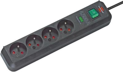 BRENNENSTUHL Stekkerdoos overspanningsbeveiliging Eco-line stopcontact 4 stopcontacten 1,4m 13500A