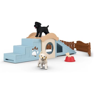 Schleich Avonturenpret puppy speelset boerderij met honden en accessoires.