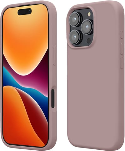 kwmobile telefoonhoesje geschikt voor Apple iPhone 16 Pro - Hoesje met siliconen coating - Smartphone case in licht oudroze