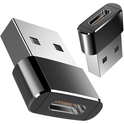 Type C Vrouwelijk naar USB Mannelijk Connector Type C naar USB Adapter zwart