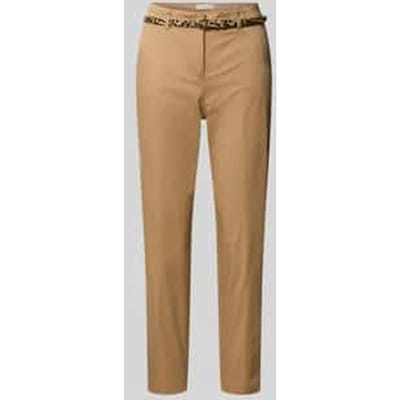 slim fit broek in verkorte pasvorm met riem