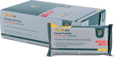 U-Sport Energy Fruit Bar - Apple-Cinnamon - 30g Koolhydraten - Natuurlijk Gedroogd Fruit - 12 stuks - Appel-Kaneel