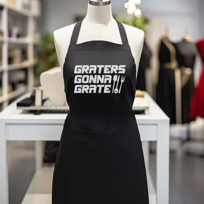 Verstelbaar kookschort, unisex, met 2 Zakken Vloeistof Druppel Waterbestendig Koken Keuken Restaurant Bar Schilderen BBQSchort, voor diverse doeleinden, Zwart Schorten Koksschort Unisex Schorten voor Vrouwen en mannen , graters gonna grate