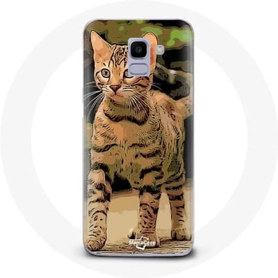 Coque pour Samsung Galaxy A6 2018 Bengal Race de chats dessin Animé