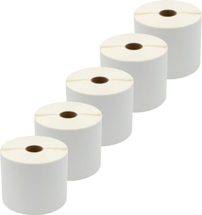 DULA Compatible labels 89x36mm - 1900 etiketten per rol - kern 25 mm - Wit - Permanent - Alternatief voor Dymo 99012 - 5 rollen